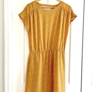 Yellow and White Polka Dot Dress